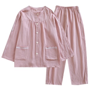 Vêtements d'allaitement post-opératoires pour femmes, faciles à porter et à retirer, couleur unie, en pur coton Dobby fin et respirant, pour dialyse - Product Image 5