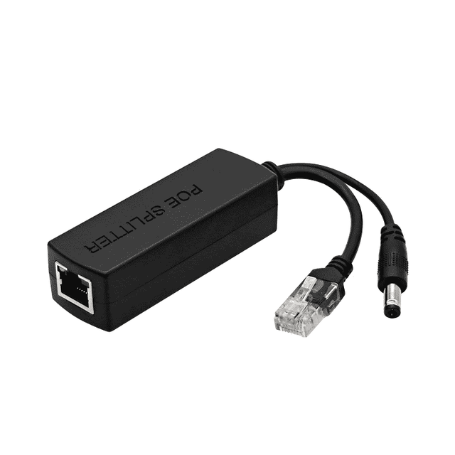 PoE Splitter 10/100Mbps 48V to 12V DC Adapter IEEE802.3af/at 15W 5.5*2.1mm for IP Camera