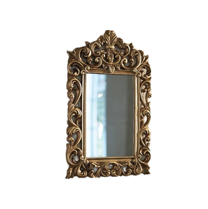 Best Selling Gold <strong>Rococo</strong> Frame Rectangle Wall <strong>Mirror</strong> for Vintage Wedding Backdrop Hotel Hall and Luxury Home Interior Decor - Product Image 3