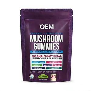 Gummies de champignons Crinière de lion OEM 2500mg Ashwagandha Complexe de 8 champignons pour la concentration, le soutien immunitaire et le soulagement du stress, sans sucre, pour adultes - Product Image 2