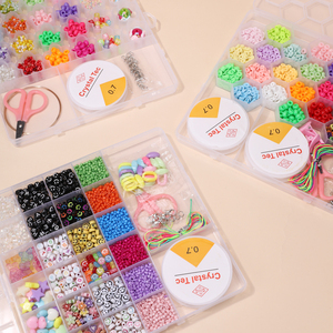 Perles de riz en verre bricolage perlé nouveau jouet éducatif fait à la main pour enfants bracelet collier matériel ensemble fabricants vente directe - Product Image 2