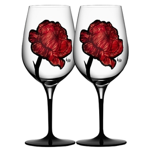 Copa Decorativa CreativWine <span class=keywords><strong>con</strong></span> Diseño de <span class=keywords><strong>Rosas</strong></span>, Tallo Negro, Copa de Vidrio Transparente para Vino Tinto, Champán, Regalo para Bodas y Banquetes - Product Image 1