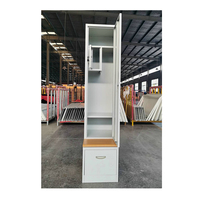 Armoire vestiaire en acier AS-009 moderne pour chambre, salle de sport, spa, avec banc intégré, pour étudiants et usage hôtelier