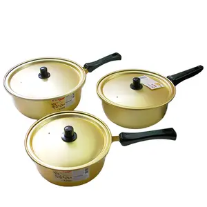קוריאני צהוב אלומיניום Stockpot ראמן אטריות מיידי סיר קוריאני מהיר חימום ראמן בישול סיר עם מכסה עבור מטבח כלי בישול - Product Image 6