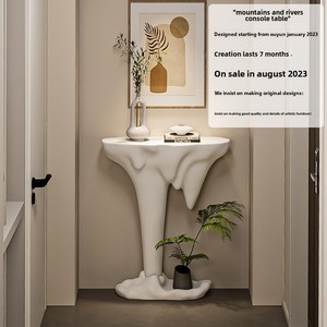 <strong>Small</strong> Modern Luxury Art Console <strong>Table</strong> with Classic Mountain River Design <strong>for</strong> Entryway Living Room Entry <strong>Hallway</strong> Home Furniture - Product Image 2