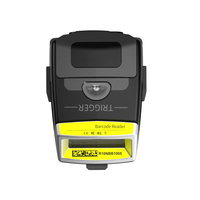 Guante de gatillo portátil 2D de distancia de escaneo de 40 pies de largo alcance con estación de cuna de lector de código Qr y código de barras de diente azul-en stock