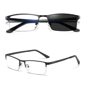 Fotokromik lensler alaşım siyah kaş gümüş kız lunettes photogray brezilya güneş gözlüğü gafas opticas erkekler didymium gözlük