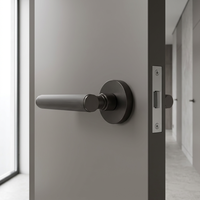 Poignée de porte invisible moderne en laiton, silencieuse et magnétique, installation facile pour les portes d'appartement, de bureau et de chambre