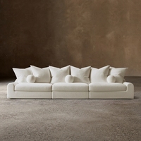 Canapé modulaire Jennifer 3 places, luxe moderne, tissu de performance sur mesure, fabricant de meubles pour salon et hôtel