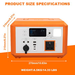 NewYenk 220V/110V 180Ah 576Wh <b>Battery</b> <b>Backup</b> <b>Backup</b> for Camping Home Use 600W Solar Portable Power Stations - Product Image 2