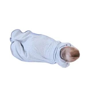 맞춤형 아기 침낭 친환경 대나무 섬유 착용 가능한 담요 자루 지퍼 폐쇄 통기성