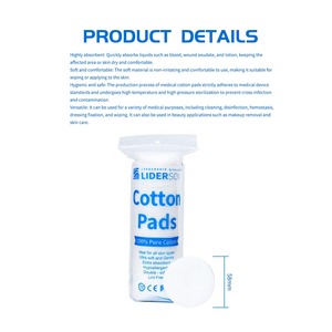 Discos de Algodón Desechables para el Cuidado Facial, Cosméticos, Limpieza Profunda de la Piel, 100 Unidades, Sin Aceite, Marca Privada, Discos Desmaquillantes de Algodón - Product Image 6