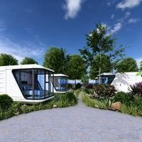 Capsule spatiale préfabriquée à assemblage rapide pour parcs extérieurs et zones touristiques, répondant aux besoins d'hébergement de grande capacité