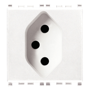 Prise Suisse Sicury 2P+T 10A Blanche, Longueur 6 pouces, Largeur 5,4 pouces, Hauteur 5,3 pouces - Product Image 1