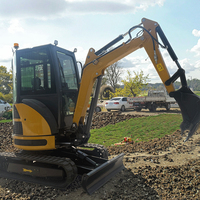Excavator Mini Diesel 1.8 Ton Laris Manis, Murah dari Cina, Alat Penggali Kebun Kecil