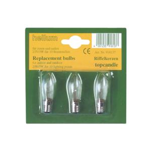 Hellum Riffelkerze für 10er Kette 23V/3W Innen und Außen Klar 3Stück - Product Image 1