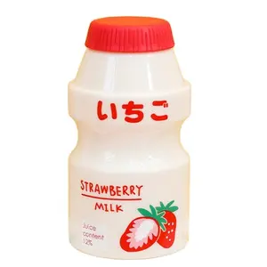 اليابانية نمط مانعة للتسرب على ظهره لطيف زجاجة مياه بلاستيكية الحليب الكرتون زجاجة للأطفال الفتيات