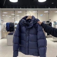 Manteau d'hiver noir mi-long en duvet matelassé pour homme 2026, avec empiècements à carreaux classiques, veste extérieure polyvalente, stock international