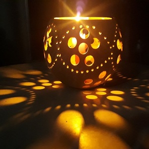 Best Seller Vietnam Coconut Shell <b>Tealight</b> Candlestick <b>Holder</b> for Home Decoration for Christmas - Product Image 1