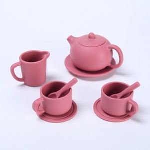 Silicone Children's Pretend Play Afternoon <b>Tea</b> Toy <b>Set</b> 17-Piece Mini Teacup Teapot Fantasy Style Can Drink Water/<b>Tea</b> for Infants - Product Image 3