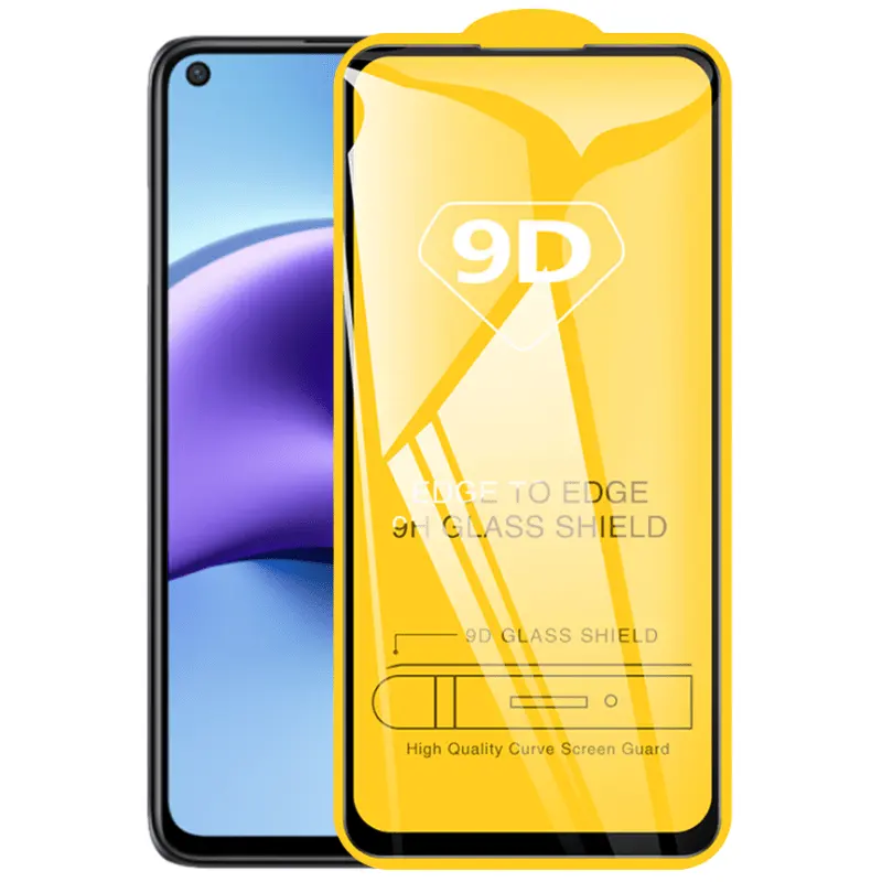 9D Tempered Glass Protector untuk Xiaomi Redmi Catatan 10 Cakupan Penuh LCD Layar Film untuk Redmi Note 9S 9T Edmi 9A 9C X3 NFC