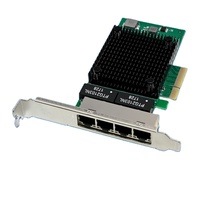 Kartu Jaringan Server Internal PCIe X4 RTL8125BG Empat Port Ethernet/RJ45 LAN 1GbE untuk Desktop