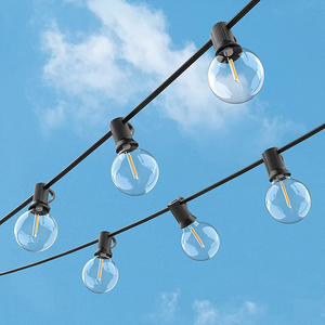 JAIYI 12V 25Ft G40 Globe <span class=keywords><strong>Guirlande</strong></span> de Noël avec ampoule transparente Backyard Patio Lights Vintage Bulbs Decorative Outdoor <span class=keywords><strong>Guirlande</strong></span> - Product Image 4