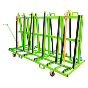 Tùy chỉnh kho kính tấm kính vận chuyển xe lưu trữ giá 2.5m loại một xe đẩy với giữ lại cột + 5 inch bánh xe - Product Image 2