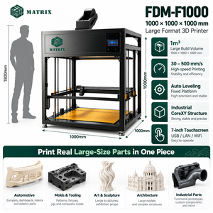 Impresora 3D FDM Industrial Ultra Alta de 1000*1000*1000mm con Cama Calefactada PLA y Nivelación Automática para Esculturas, Instalaciones Artísticas y Modelos Grandes - Product Image 1