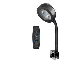 Lampe LED pour aquarium, lumière douce à spectre complet pour coraux, petite lampe à clip spéciale pour eau de mer, luminosité réglable, 5,2 W