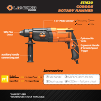 Marteau perforateur rotatif électrique 710W SDS-Plus 4 fonctions, usage intensif pour béton, acier, maçonnerie, bricolage 511620