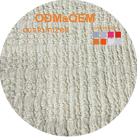 Tissu Crêpe Ondulé Creux en Polyester Spandex 185 GSM, Résistant aux Plis, Texturé, Léger pour Robe, Jupe, Haut, Rideau, Sac