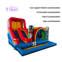 Château gonflable commercial d'extérieur/d'intérieur avec toboggan combiné pour les fêtes d'enfants - Marque YIBEI, matériau PVC, 300 kg