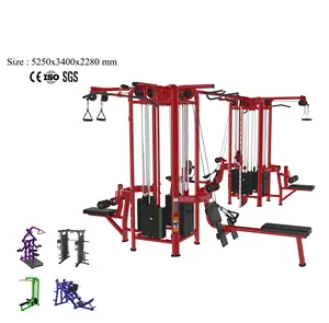 Commerciële Sportschool Fitness 8 Station Multi Gymnastiekapparatuur Multifunctioneel Trainingsstation