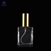 Botol Parfum Kosong Isi Ulang 15ml Mini Portabel Kaca Persegi Sablon Emas Perak Hitam Tutup Botol Semprot