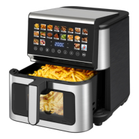Fabricant d'appareils électroménagers pour la cuisine, friteuse à air numérique électrique 9L en acier inoxydable, friteuse à air intelligente, vente en gros d'usine