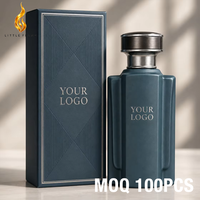 Parfum Oud de Luxe pour Homme, Marque Privée, Flacon Bleu Marine Mat, Bouchon Métallique Gris Anthracite, Élégant, Longue Durée, Coffret Cadeau