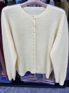 Заводская цена, лучший качественный Женский Повседневный свитер-кардиган, дышащий 5% кашемир + 95% шерстяная новая 2026 пряжа для зимы и осени - Product Image 6