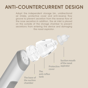 Aspirateur nasal rechargeable à 3 modes pour bébé avec berceuses et veilleuse Pompe d'aspiration nasale portable sans fil pour nourrissons - Product Image 4