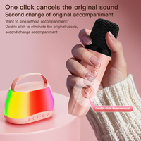 Haut-parleur karaoké portable P13 10W avec micro sans fil et lumières RGB pour fêtes et utilisation en extérieur, compatible ordinateur et prise en charge de carte mémoire 5.1