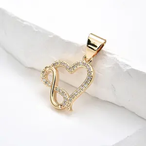 Elfic Jewelry Women Accessories Pendant Joyas 18k Gold Plated Jewelry Heart Pendant