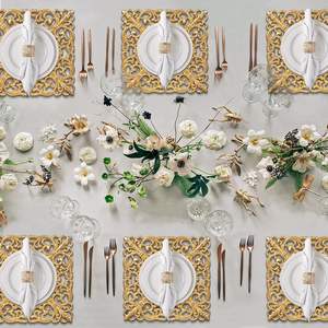 Oferta: Platos <span class=keywords><strong>de</strong></span> Presentación Dorados Cuadrados <span class=keywords><strong>y</strong></span> Duraderos al por Mayor para Decoración <span class=keywords><strong>de</strong></span> Bodas, Fiestas <span class=keywords><strong>y</strong></span> Eventos - Product Image 5