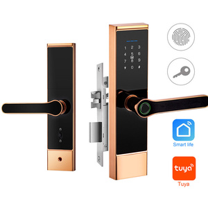 Cerradura Inteligente para Puerta con Huella Dactilar Biométrica, Contraseña, Control por Aplicación Tuya TTlock, Tarjeta NFC, Seguridad para el Hogar, Electrónica Inteligente - Product Image 3