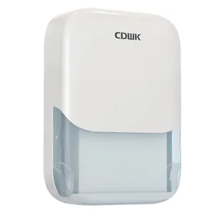 CDWK Public Toilet ABS Plastic Paper Dispenser Wall Mount N Fold Hand Paper Towel Dispensers