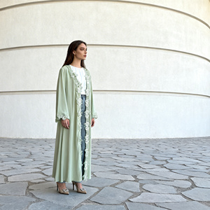 Robe élégante en polyester personnalisée de luxe en gros pour les occasions spéciales, Abaya pour femmes musulmanes - Product Image 4