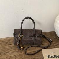 Sac bandoulière carré portable léopard de luxe léger pour femme, nouvelle collection automne 2025, tendance, avec coutures originales et style affirmé