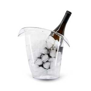 Transparent Plastic Champagne Bucket 27x24 Cm Unbreakable <b>Wine</b> Bottle Holder - Product Image 1