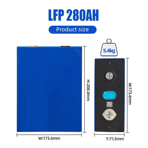 แบตเตอรี่ลิเธียม 3.2V 280Ah แบบแท่งปริซึม อายุการใช้งาน 10000 รอบ สำหรับระบบกักเก็บพลังงานแสงอาทิตย์ ปลอดภัย สีฟ้า รับประกัน 5 ปี 3.2V 280Ah 3.2v - Product Image 3