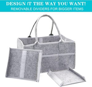 Bestselling Felt Rattan Baby Diaper Caddy Organizer with Nursery <b>Storage</b> <b>Bin</b> Foldable Durable for Living Room & Garage Use - Product Image 5