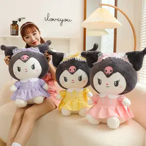 Wholesale High Quality New Skirt Kulomi My Melodi Stuffed Plush Toy Doll Cute Girl Super Soft Pillow Cushion